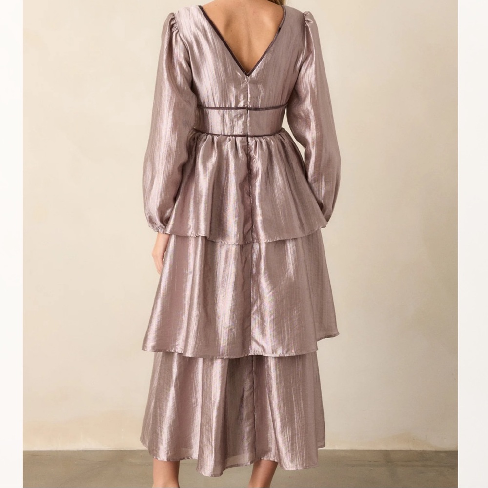 Red Dress Boutique Glamorous Gaze Metallic Dress - Picture 6 of 7